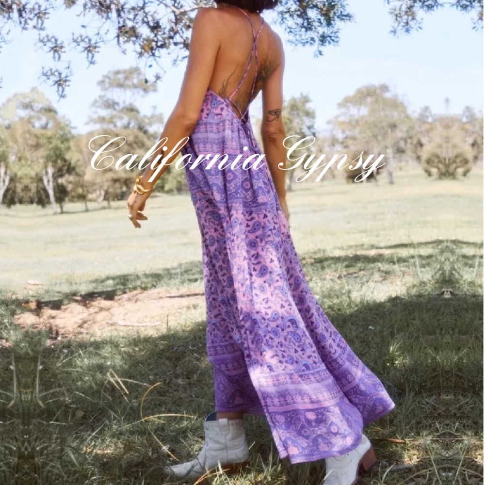 Journey Print Gypsy Spaghetti Maxi - Picture 9 of 13